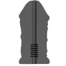 ALL BLACK Daddy realistic veined shaft masturbator 17 cm main view male sex toy