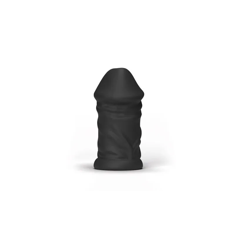 ALL BLACK Daddy realistic veined shaft masturbator 17 cm main view male sex toy