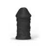 Masturbatore Papa ALL BLACK asta venata realistica 17 cm vista principale per uomini