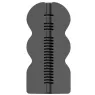 Black textured masturbator ALL BLACK - male sex toy with internal ridges