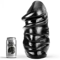 Schwarzer Anal-Dildo ALL BLACK 33 cm ohne Hoden – extra lang und glatt