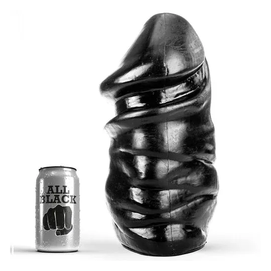 Gode anal noir ALL BLACK 33 cm sans testicules – pénétration profonde