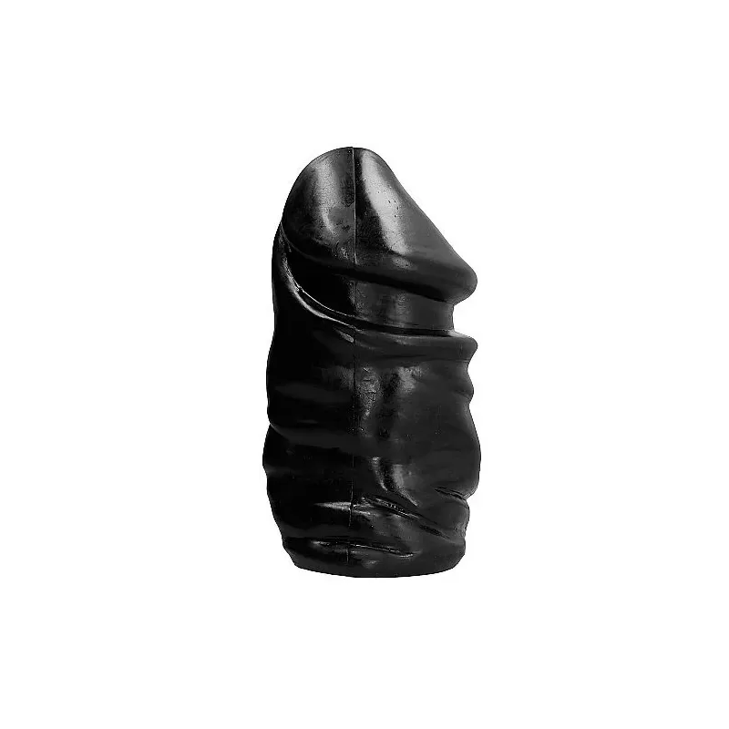 Consolador anal negro ALL BLACK 33 cm sin testículos – juguete largo de PVC