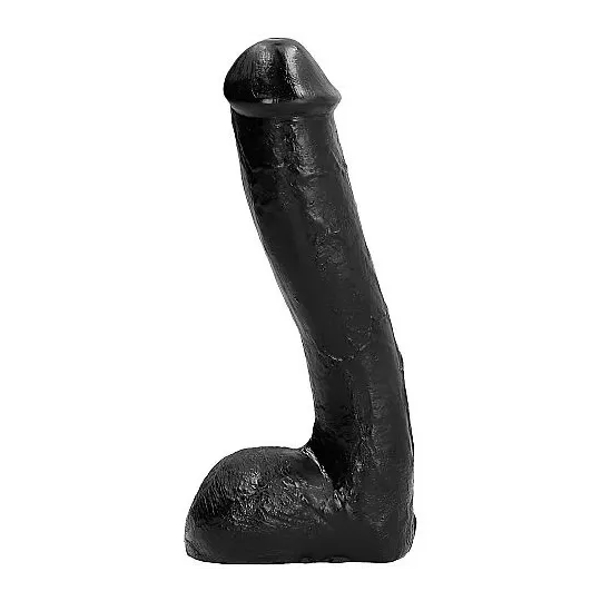 Gode anal réaliste texturé 23 cm couleur noire ALL BLACK pour stimulation anale