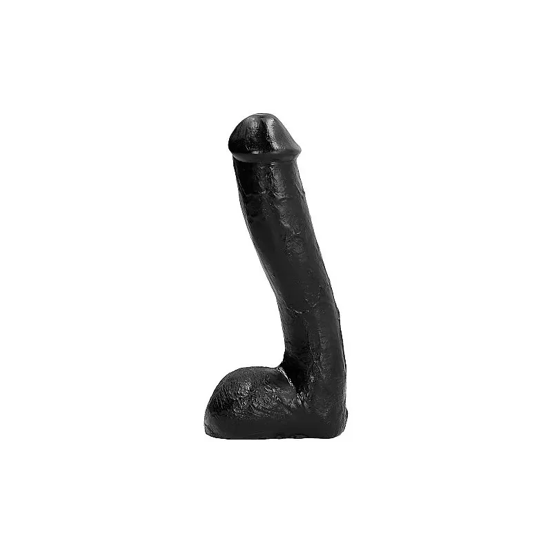 Realistic textured anal dildo 23 cm black ALL BLACK for maximum anal stimulation