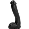 Realistic textured anal dildo 23 cm black ALL BLACK for maximum anal stimulation
