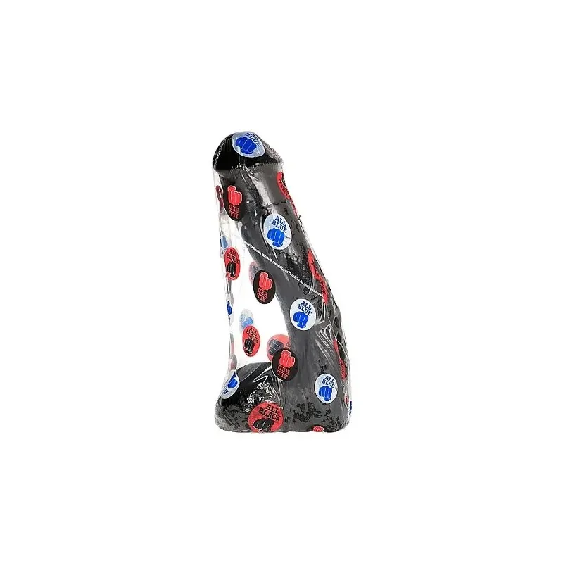 Realistic textured anal dildo 23 cm black ALL BLACK for maximum anal stimulation