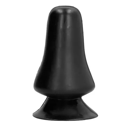 Plug anale 12 cm di All Black di colore nero con base svasata per un uso sicuro.