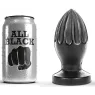 Analplug mit Rillen schwarz 12 cm ALL BLACK, anorektales Spielzeug aus phthalatfreiem PVC