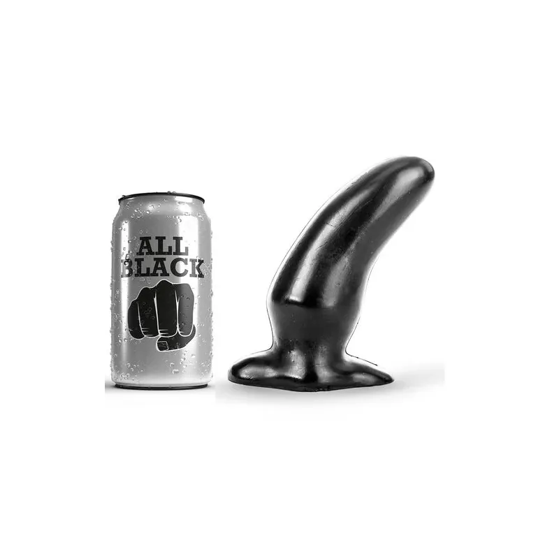 Analplug ALL BLACK schwarz gebogen 13 cm ergonomische Form zur Prostata- und G-Punkt-Stimulation