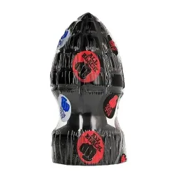 Plug anal grenade noir 14 cm ALL BLACK PVC sex toy forme grenade