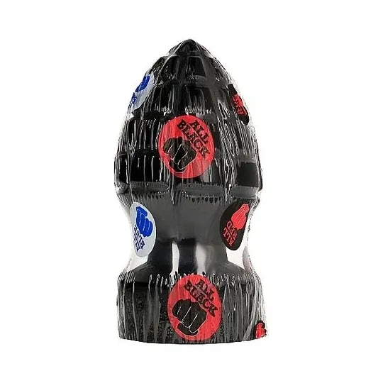 Analplug Granate Schwarz 14 cm ALL BLACK PVC Sexspielzeug