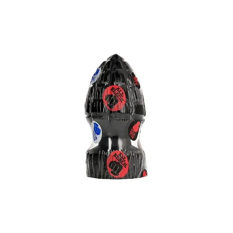 Plug anale granata nero 14 cm ALL BLACK PVC sex toy