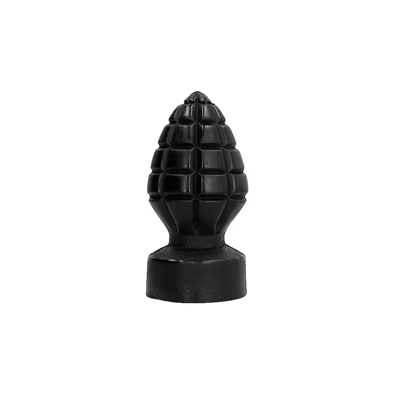 Tapón anal granada negro 14 cm ALL BLACK PVC juguete sexual