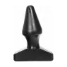 Plug anale conico nero ALL BLACK 15,5 cm – vista frontale