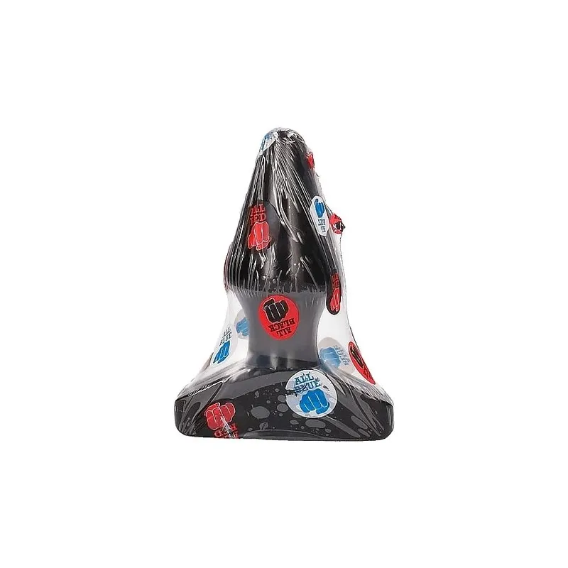 Plug anale conico nero ALL BLACK 15,5 cm – vista frontale