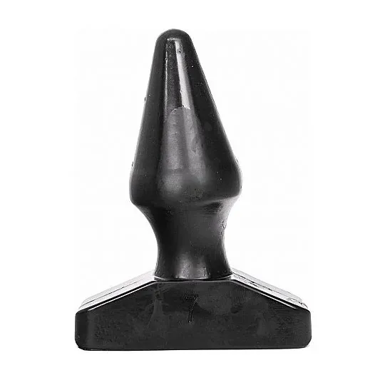 Cône anal noir 16 cm ALL BLACK - Plug anal en PVC à forme conique pour insertion facile