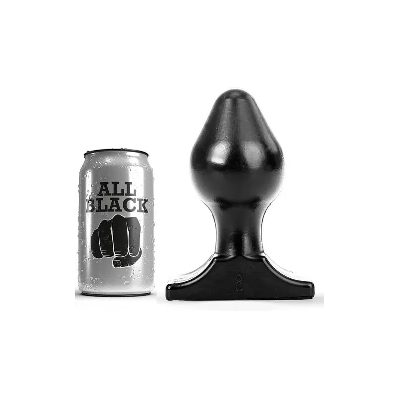 Progressiver Analplug 16x8 cm schwarz ALL BLACK Hauptansicht
