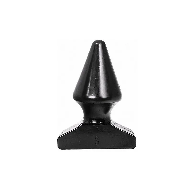 Plug anal progresivo negro ALL BLACK 17 cm vista frontal insertable 13 cm" }, { "fr": "Packaging plastique transparent du plug a