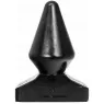 Plug anale progressivo ALL BLACK 18,5 cm in PVC nero, forma conica per stretching graduale