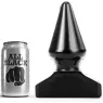 ALL BLACK progressive butt plug black PVC conical 20.5 cm for gradual insertion