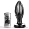 ALL BLACK plug anale nero 21 cm impermeabile in PVC con scanalature per piacere massimo