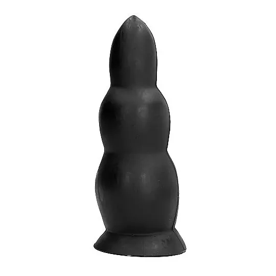 Analplug extra lang progressiv schwarz 23 cm ALL BLACK - Frontansicht