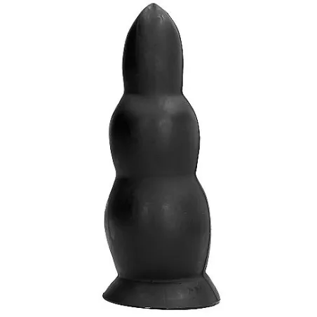 Plug anal extra largo progresivo negro 23 cm ALL BLACK - vista frontal" }, { "fr": "Buttplug progressif All Black 23 cm en PVC -