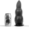 Plug anal extra largo progresivo negro 23 cm ALL BLACK - vista frontal" }, { "fr": "Buttplug progressif All Black 23 cm en PVC -