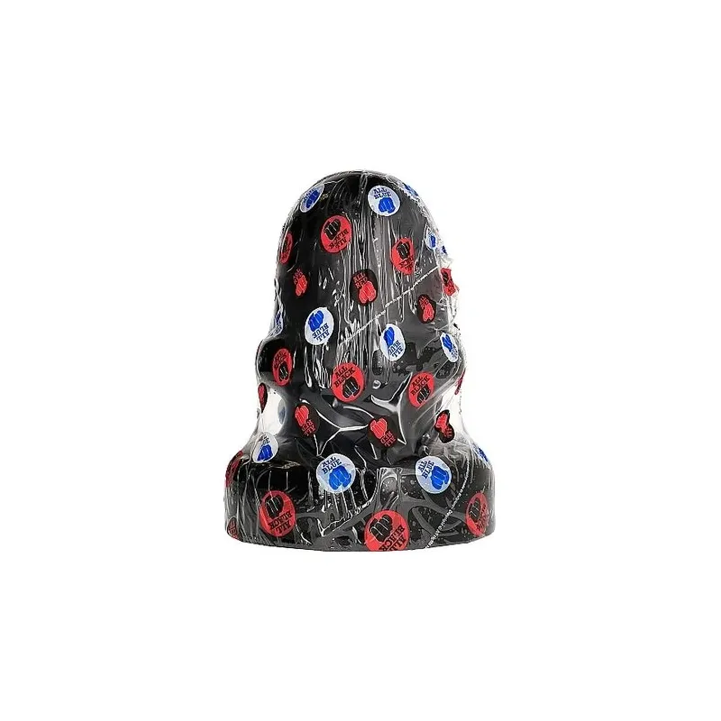 Black anal plug 23 cm by ALL BLACK with wide base, ergonomic PVC shape
