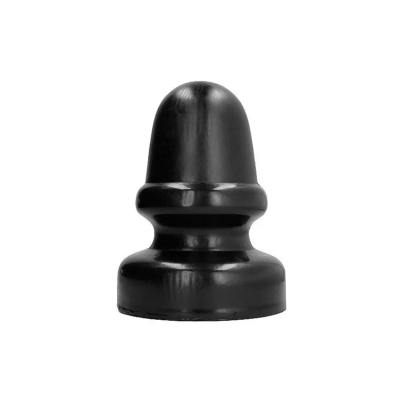 Schwarzer Analplug 23 cm von ALL BLACK mit breiter Basis, ergonomische Form aus PVC