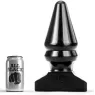 Giant conical butt plug ALL BLACK 28.5 cm - black PVC toy