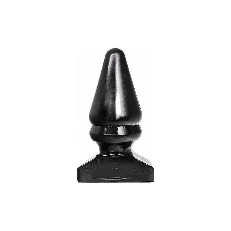 Plug anal conique géant ALL BLACK 28,5 cm - jouet en PVC noir