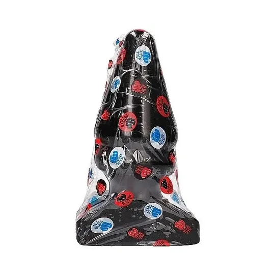 Riesen konischer Analplug ALL BLACK 28,5 cm - PVC Spielzeug schwarz