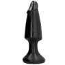 Realistic anal plug ALL BLACK black 35 cm for beginners made of PVC
