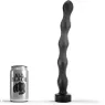 All Black adjustable anal plug 32 cm black - overall view with progressive wide tip