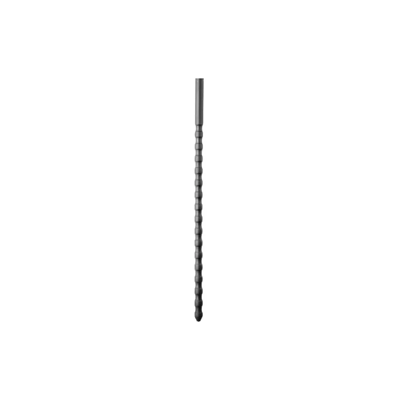 Schwarze Silikon-Urethralsonde 6 mm von All Black, flexibler Insert für intimere Stimulation