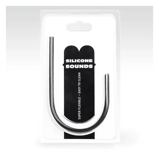 All Black silicone urethral sound 6mm black – flexible hypoallergenic urethral dilator