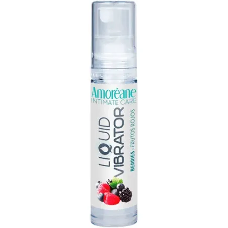 Gel vibrante estimulante Amoreane 10 ml - efecto hormigueo para zona íntima con sabor a fresa