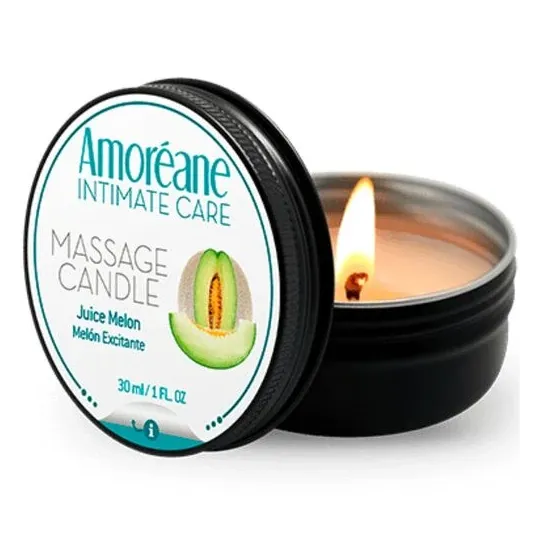 Vela de masaje Melón 30 ml AMOREANE artesanal para cuidado corporal