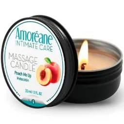 Vela de masaje artesanal con aroma a melocotón 30 ml Amoreane - se convierte en aceite caliente