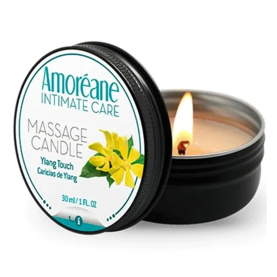 Bougie de massage parfumée Ylang Caressante Amoreane 30 ml artisanale espagnole