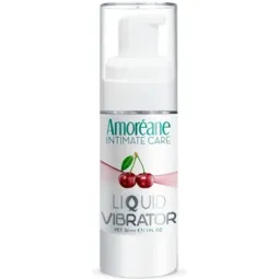 Gel vibrante de cereza Amoreane 30 ml – lubricante estimulante con efecto vibratorio.