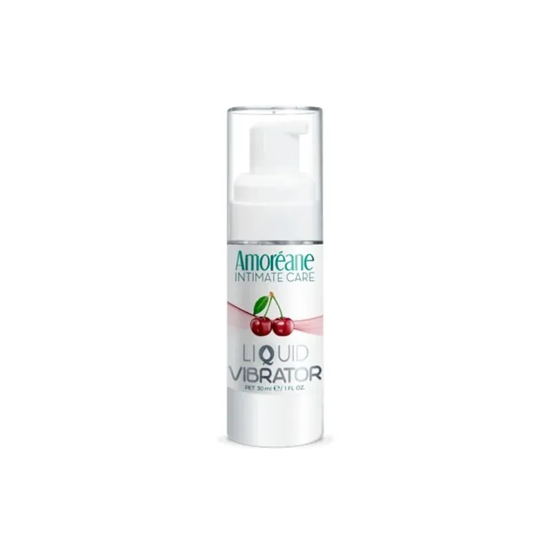 Gel vibrante de cereza Amoreane 30 ml – lubricante estimulante con efecto vibratorio.