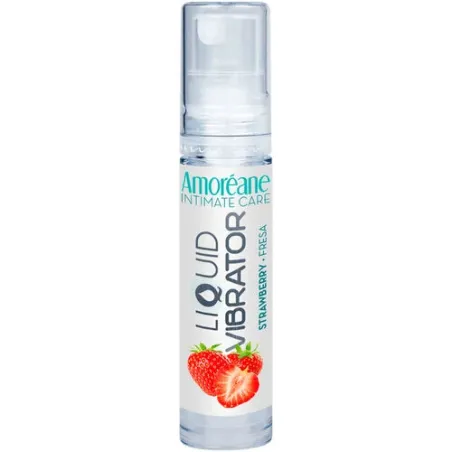 Amoreane gel vibrante stimolante alla fragola, flacone da 10 ml