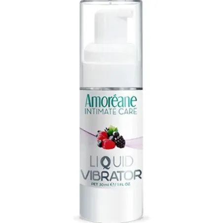 Amoreane stimulating vibrating gel red fruits 30 ml pump bottle for intense sensations