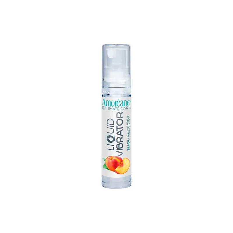 Peach vibrating gel Amoreane 10 ml – natural plant-based intimate lubricant with stimulating effect