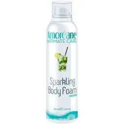 Mousse de massage corps hydratante Mojito Amoreane 150 ml flacon vert effet croquant