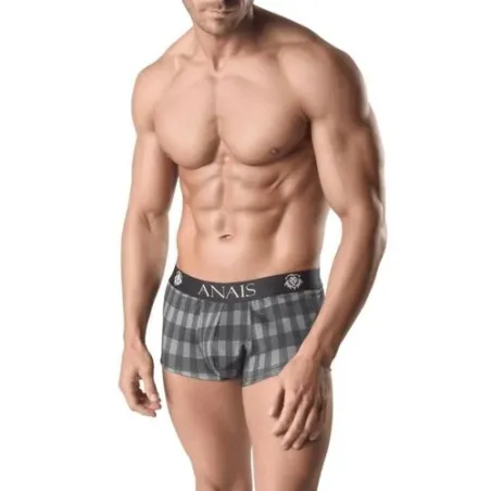 Boxer AEGIS a quadri grigio uomo ANAIS MEN, taglio sportivo con gambe lunghe