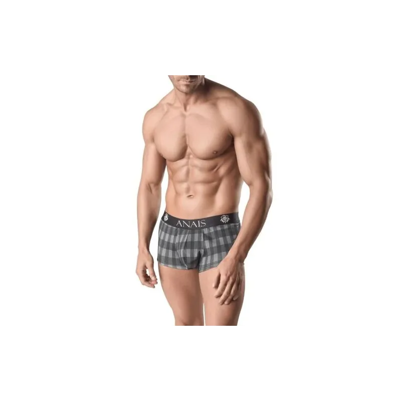 Boxer AEGIS a cuadros gris hombre ANAIS MEN, corte deportivo con piernas largas